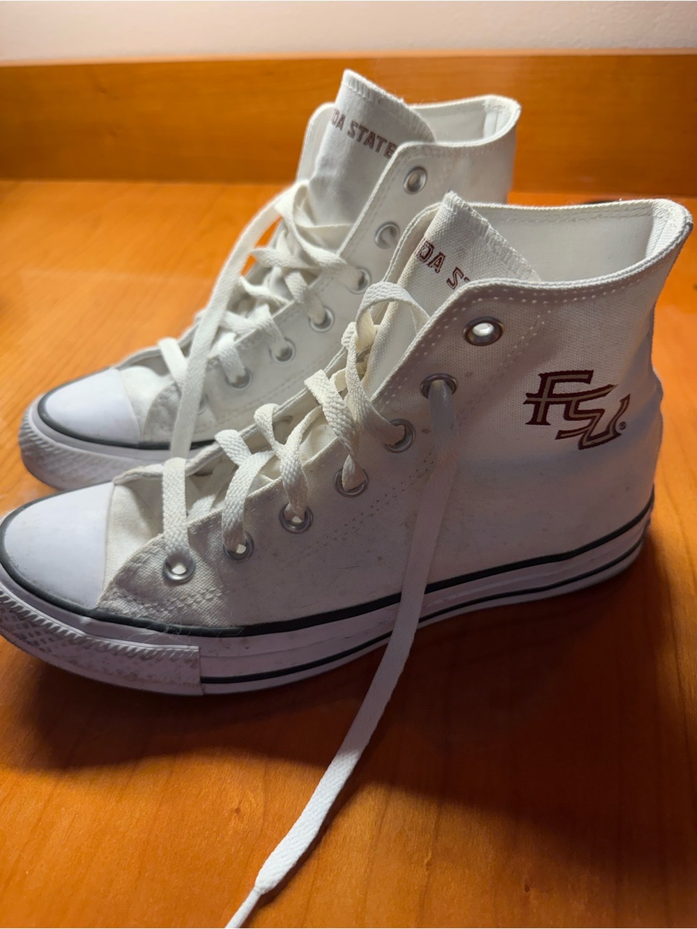 Custom Florida State University FSU Converse Chuck Taylor High Tops Size 8